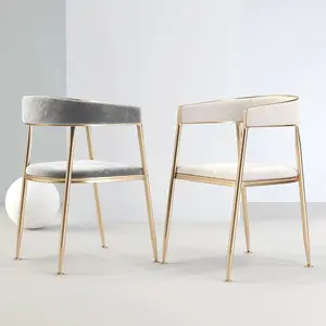 Home restaurant chairs Modern simple creative casual dining chair metal restaurant furniture