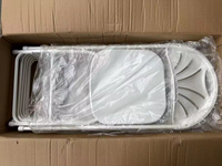 Chaise pliante d'extérieur en plastique au design moderne, structure épaissie, capacité robuste, empilable, pour jardin, directement de l'usine