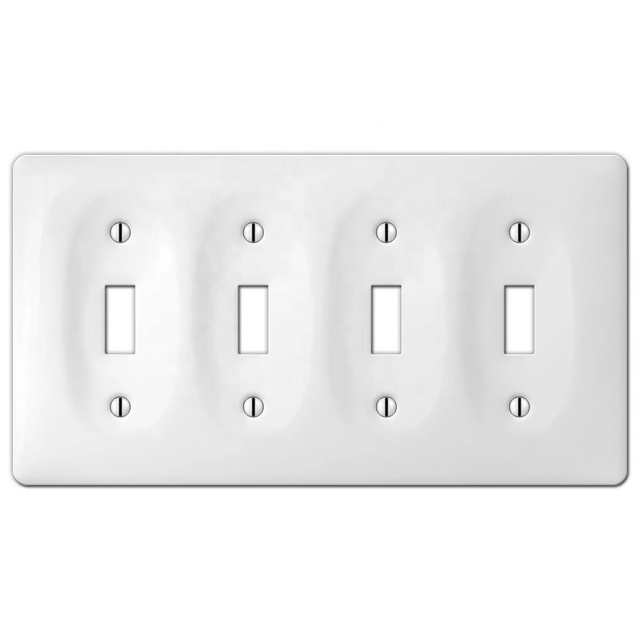 Luxurious Standard Led Light Switch Plate Quad Toggle Electrical Outlet Wall Plate Cover