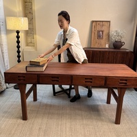 Table de bar en bois massif avec plateau épais, repose-pieds intégré, cadre stable et écologique, meubles pour bar à domicile, café, salon, hôtel
