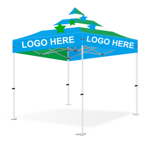 Auvent de marque personnalisée en polyester enduit imperméable de haute qualité Installation facile Foire commerciale Stable Tente à cadre en aluminium 40mm - Product Image 5
