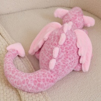 Jc Nouvelle Peluche Douce Motif Dragon & Léopard, Poupée Réconfortante avec Rembourrage en Coton PP 50cm pour 0-24 Mois