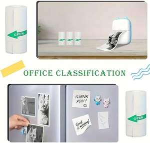 لفة ملصقات حرارية مزدوجة الطبقة قابلة للطباعة 57×25 ملم بطول 3 أمتار لكاميرا طباعة صور الأطفال وصانع الملصقات المحمول - Product Image 3