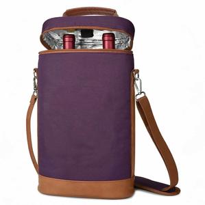 Custom 2-Bottle Insulated Wine Cooler Bag Tumblers for Beach Travel Carrying Wine Accessories Featuring Stylish <b>Purse</b> Design - Product Image 1