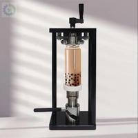 Machine de scellage manuelle facile à utiliser pour bouteilles de thé à bulles en plastique jetables et canettes froides pour animaux de compagnie
