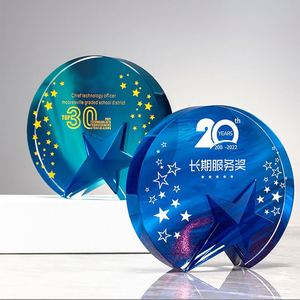 Fabricant de trophées Football Football Trophée personnalisé Sports Awards Plaque vierge Trophée en verre Coupe Cristal - Product Image 2