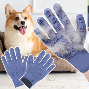 ถุงมือซิลิโคนสำหรับสัตว์เลี้ยง Fei Aoda สำหรับนวดแมวและสุนัข ถุงมืออาบน้ำแบบห้านิ้ว ใช้ได้สองด้าน - Product Image 1