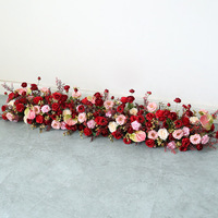 Fleurs artificielles en soie faites à la main, arrangement moderne pour chemin de table, décoration murale, arche, fond de table, Fête des Mères