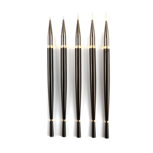 Pinceau à ongles 3D à manche métallique pour marque privée, pinceau ultra-fin pour dessin de lignes, différentes tailles, poils en nylon, pinceau liner pour salon de manucure - Product Image 1
