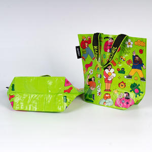 Bolsa impermeable con estampado personalizado a la moda, bolsa de compras de polipropileno laminado tejido PP - Product Image 3