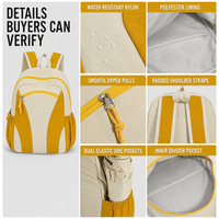 Mochila Personalizada OEM con Bloques de Color, Forro Ligero Resistente al Agua, Almacenamiento Organizado para Viajes, Desplazamientos Diarios y Ocio