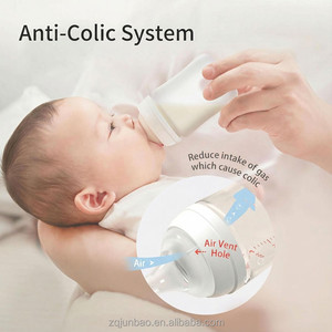 Bouteille en verre pour bébé avec revêtement protecteur en silicone antichoc, sans BPA ni BPS, pour l'allaitement des nouveau-nés, 3 oz, 5 oz, 8 oz - Product Image 5