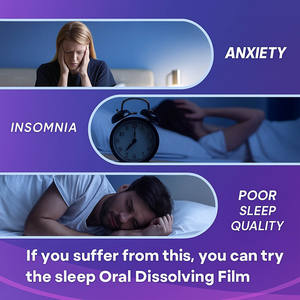 Bandes buccales personnalisées pour adultes à base de mélatonine et L-théanine pour un sommeil rapide et réparateur – Emballage sur mesure – Complément alimentaire - Product Image 2