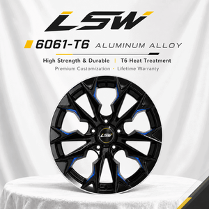 ล้อแม็กซ์ LS8080 แบบหลายก้าน ขนาด 5.5x18 ET35 PCD114.3 สีดำเงาขอบขัดเงา ผลิตจากชิ้นเดียว สำหรับรถยนต์นั่งส่วนบุคคล - Product Image 4