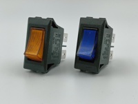 Interrupteur à bascule 4 broches pour bateau à LED, interrupteur à bascule rouge à LED PA66 250Vac, interrupteur électrique