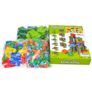 Trẻ Em Lắp Ráp 388Pcs Gạch Đồ Chơi Thiết Lập Đầu Giáo Dục DIY Theo Dõi Mê Cung ABS Nhựa Đá Cẩm Thạch Chạy Xây Dựng Khối Đồ Chơi Trẻ Em - Product Image 6
