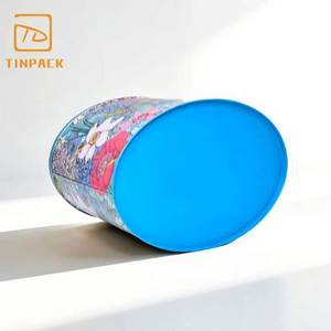 กระป๋องดีบุกทรงรีพิมพ์ลายตามสั่งขายส่งขนาดใหญ่, ถังใส่ป๊อปคอร์นโลหะเกรดอาหารสำหรับงานปาร์ตี้, กล่องเก็บขนม - Product Image 4