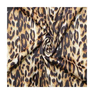 Spandex Tie Spandex Leggings Jersey Print Dye Fabric Stretch Fabric Leopard 4 Way Polyester Stretchable Fabric Plain Weft 260GSM