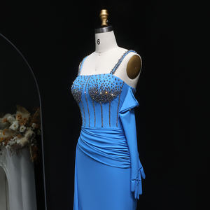 Sharon قال SH569 فاخر كريستال حورية البحر فستان حفلة موسيقية مع قفازات فتحة عالية طويلة النساء فساتين التخرج مساء - Product Image 5