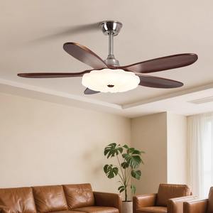 Moteur BLDC réversible direct d'usine ventilateur de plafond 42/52in avec lumière et lames en bois Dimmable 3CCT à distance pour chambre salon - Product Image 5