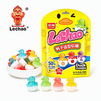 Bonbons gélifiés en forme de canard 3D OEM ODM, saveur fruitée halal, bonbons mous, marque privée, bonbons en gelée en sachet de 100g