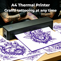 Impresora Térmica Portátil A4 para Tatuajes y Oficina - Mini Impresora Térmica Portátil, BT+USB, 620g, IOS/Android/MacOS - Impresión sin Tinta y Rápida