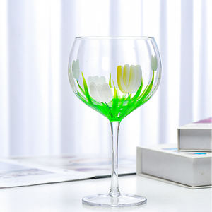 Offre Spéciale verres à <span class=keywords><strong>gin</strong></span> en cristal soufflant à la bouche avec plusieurs fleurs peintes à la main personnalisables - Product Image 2