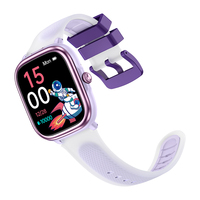 Montre connectée carrée en silicone HT40, moniteur de fréquence cardiaque, podomètre, multi-jeux, étanche, montre pour enfants