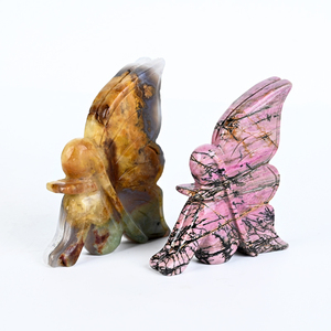 Papillon féerique en cristal de haute qualité, sculpté dans une pierre précieuse, pour la décoration - Product Image 4