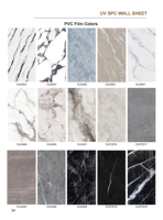 Style moderne Nouveau produit Panneau mural SPC UV Résistant à l'humidité Imperméable au feu Résistant à l'usure Panneau mural SPC intérieur Sans clic
