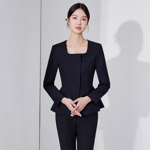 Women's Professional Work Suit Long Sleeve Polyester Comfortable Office Uniform For Jewelry Store Hotel Beauty Salon - Product Image 4