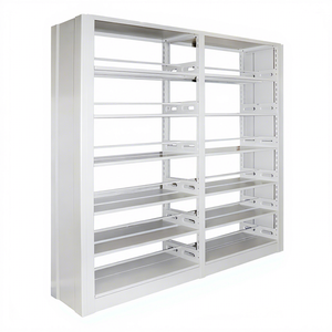 Heavy Duty Single Side Iron Storage Modern <b>Bookcase</b> 6-Shelf Metal Adjustable Height Freestanding Home Office Furniture - Product Image 4