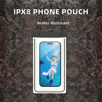 Étui de téléphone créatif en PVC transparent avec écran tactile, étanche pour la natation et les activités nautiques en extérieur, vente en gros de housses de téléphone portable