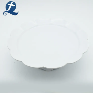 Plateau à gâteau rond en céramique écologique <span class=keywords><strong>de</strong></span> haute qualité et assiette <span class=keywords><strong>de</strong></span> fruits Restaurant Dessert dîner outils usine directe en gros - Product Image 3