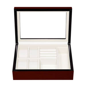 Emballage DS, étiquetage personnalisé de la marque, grande capacité, rectangle moderne et élégant, ensemble de bijoux, présentoir en bois laqué piano - Product Image 4