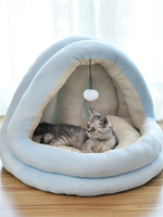 Gros fabricant OEM de luxe doux coussin chaud amovible pliant lit de chat maison