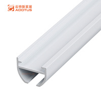 Rail de rideau mural pour plafond avec support dissimulé, système de rail compact en aluminium pour la maison et les appartements