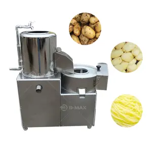 Professional Automatic Potato Washing Peeling Cutting Potato Chips Slicer Machine