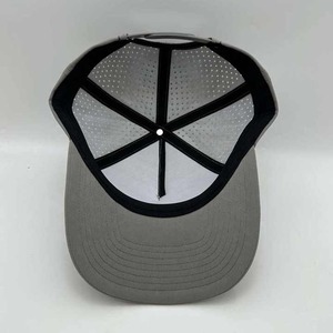 Wholesale Hat Cap Laser Cut Hole 5 Panel Waterproof Gorras Men Rope Cap Custom Silicone Rubber Patch Logo <b>Running</b> Golf Hat - Product Image 5