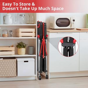 Multifunction 3 Tier Stainless Steel <b>Utility</b> Cart Storage Hot Pot Food Foldable Hand Pull Rolling Cart Collapsible Service Cart - Product Image 5