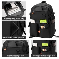 Sac à dos en jean unisexe, décontracté, pour voyages, lycée, université, étudiant, tendance, léger, 16 pouces, compartiment pour ordinateur portable, polyester