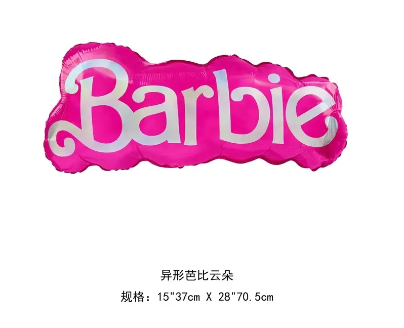 הפתעה Barbieed נסיכת בובת נושא לסכל בלוני המפלגה קישוט קריקטורה ורוד ילדה יום הולדת מספר הליום כדור צעצועי K0