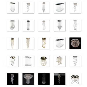 Moderne gouden chromen restaurant huisdecoratie hotel bruiloft kristallen plafondlamp hanglamp kristallen kroonluchter - Product Image 2