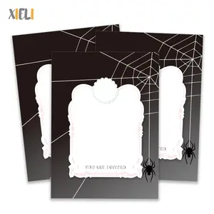 Xieli Halloween Party Supplies personalizado aranha convite cartão carta convite