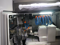 Tour CNC automatique de haute précision à 6 axes, à banc plat horizontal, commande GSK, double broche, précision 0,01 mm, 180 mm