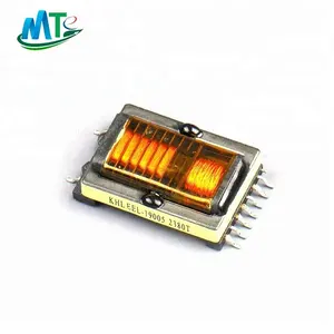 EE19 horizontal 220v 48v transformer micro flyback pulse transformer ferrite core coil pq3225 for inverter