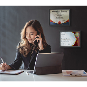 กรอบรูปไม้สีดำ4x6 5X7 8x10 8.5x11หน้าจอแขวนด้วยเงินเน้นกรอบพลาสติกที่กำหนดเองสำหรับบ้าน - Product Image 5