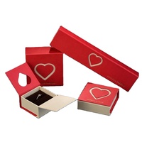 TONGXING Boîte cadeau de luxe avec logo personnalisé Bijoux en forme de coeur Bracelet Boucle d'oreille Collier Bague Emballage en plastique durable Affichage