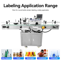 Aplicador de Etiquetas Automático Vertical para Botellas Redondas, para Botellas de Vidrio y Plástico de Condimentos y Cosméticos, Suministro de Fábrica