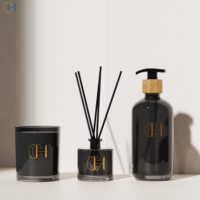CH Vente en gros OEM Nouveau diffuseur à roseaux moderne et populaire de luxe en verre céramique Ensemble de décoration pour la maison écologique